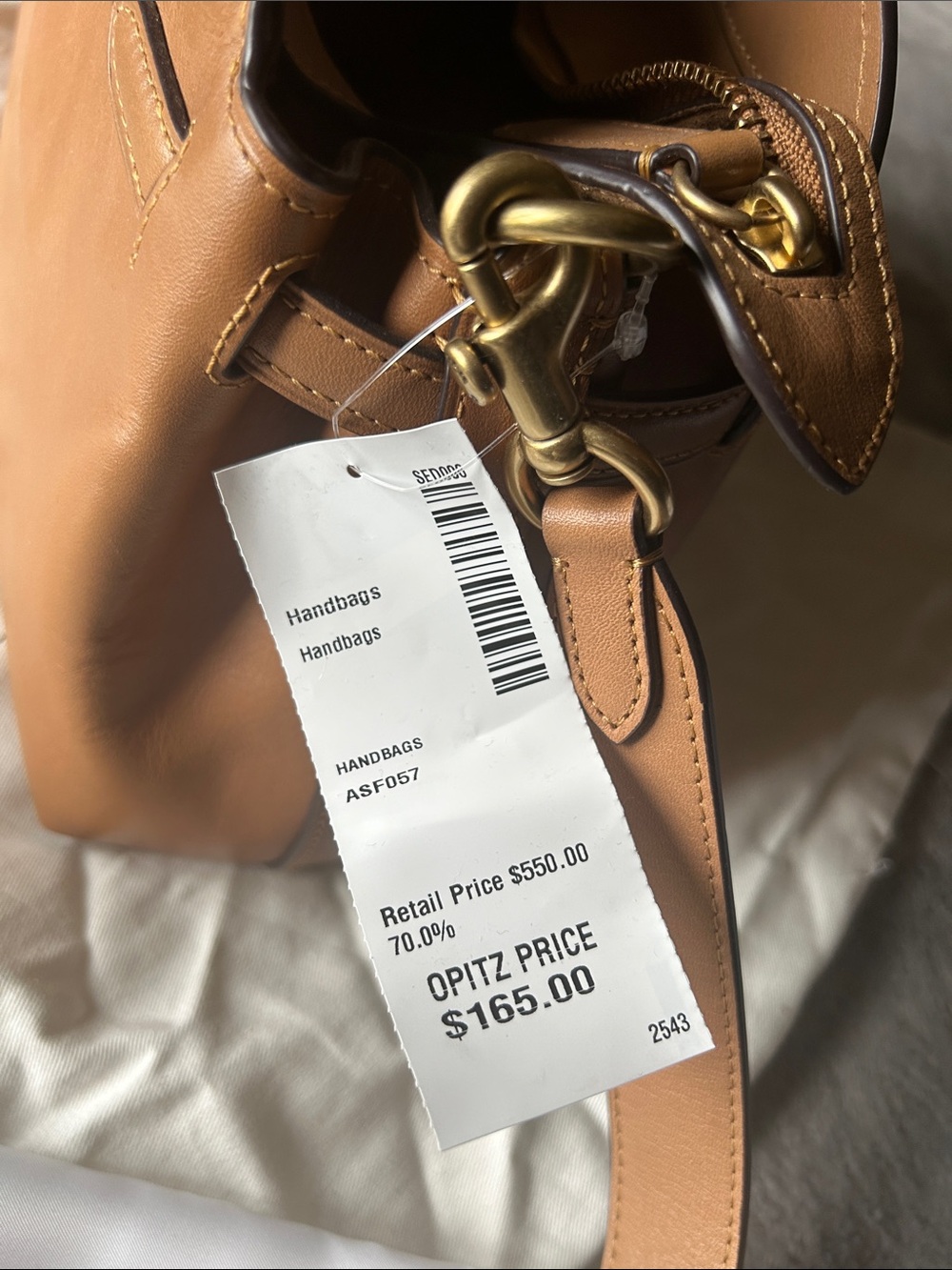 Coach Cognac Leather Satchel with Gold Hardware - Picture 7 of 8